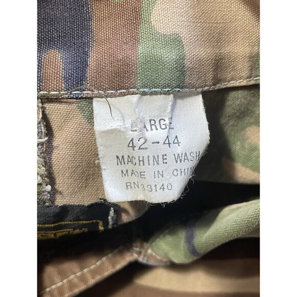 1980s K-Mart Camouflage Men Sz Large Camo Army Military Button Shirt Vintage - Picture 4 of 5